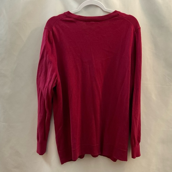 Lane Bryant Long Sleeve Cardigan Maroon - Picture 3 of 5